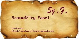 Szatmáry Fanni névjegykártya